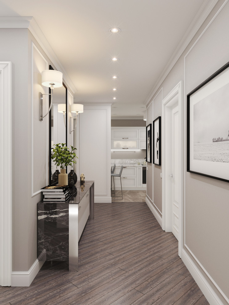 Дизайн интерьера квартиры в неоклассическом стиле 130 м2