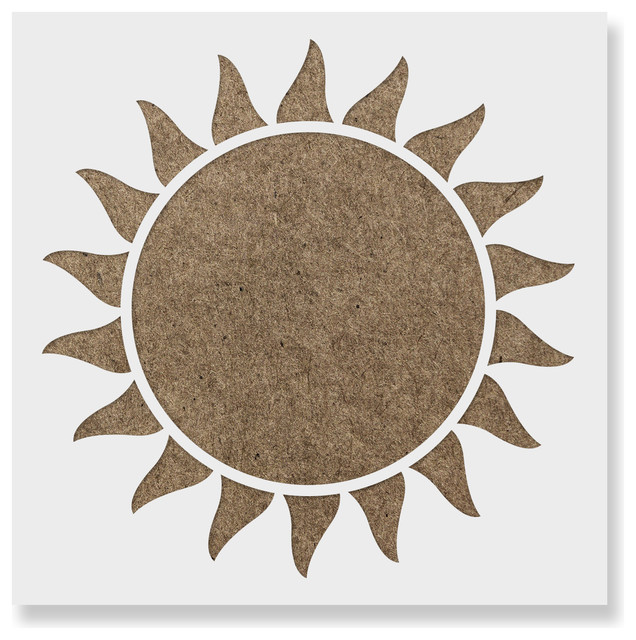 Sun Stencil on Reusable Mylar for Crafts Contemporary Wall Stencils