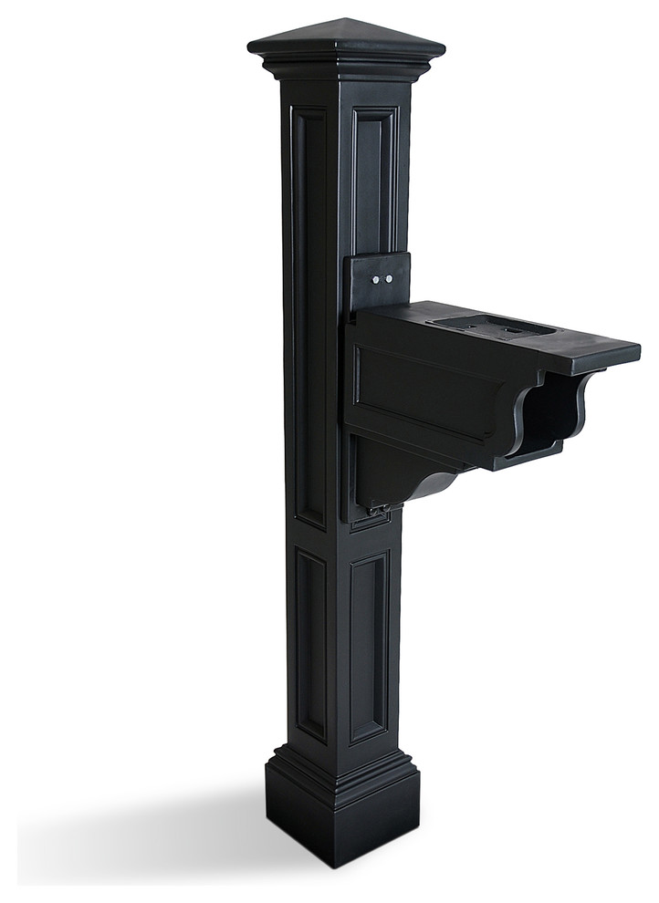 Charleston Plus Mailbox Post, 8 1/2"W x 26 1/2"D x 58"H Traditional