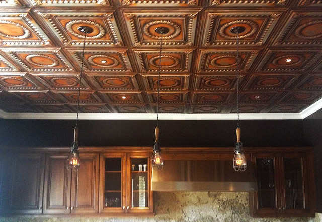 Dazzling Tin Kitchen Ceiling Traditional Kitchen Tampa