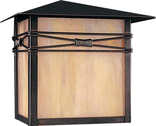 Maxim Taliesin 1 Light Burnished Iridescent Glass Outdoor Wall