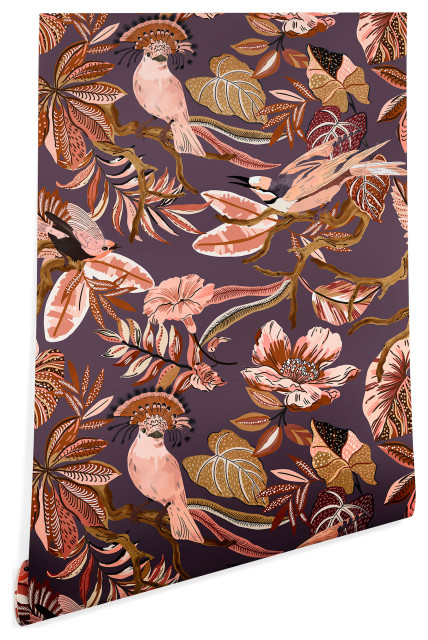 Deny Designs Marta Barragan Camarasa 2Pink Tropical Birds Landscape Wallpaper