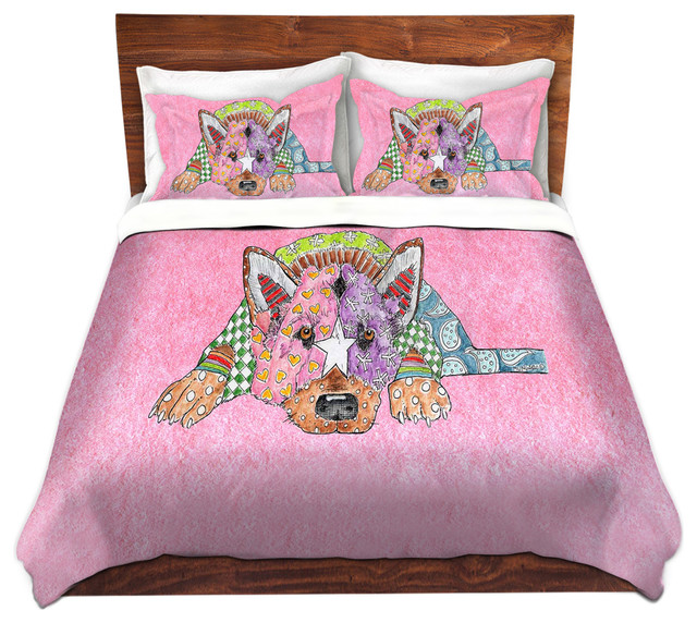 Dianoche Microfiber Duvet Covers By Marley Ungaro German Shepherd Dianoche Microfiber Duvet Covers By Marley Ungaro German Shepherd Dog Light Pink
