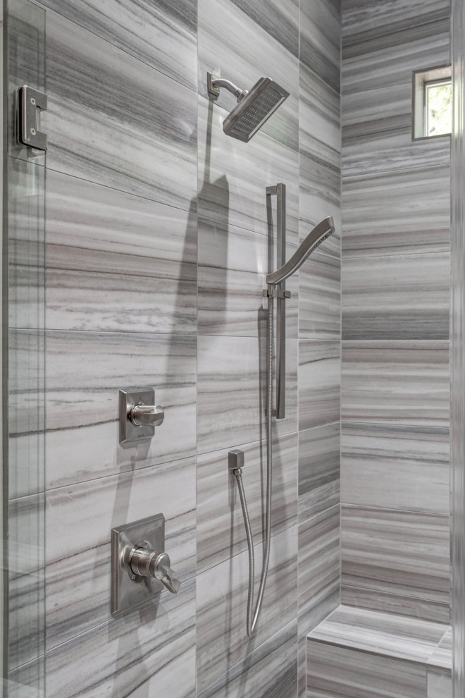 Inspiration for a transitional home design remodel in Charlotte