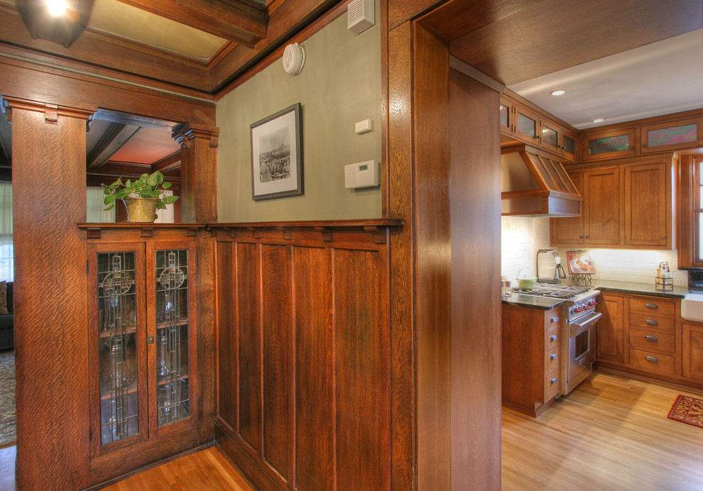 Arts and crafts home design photo in Minneapolis