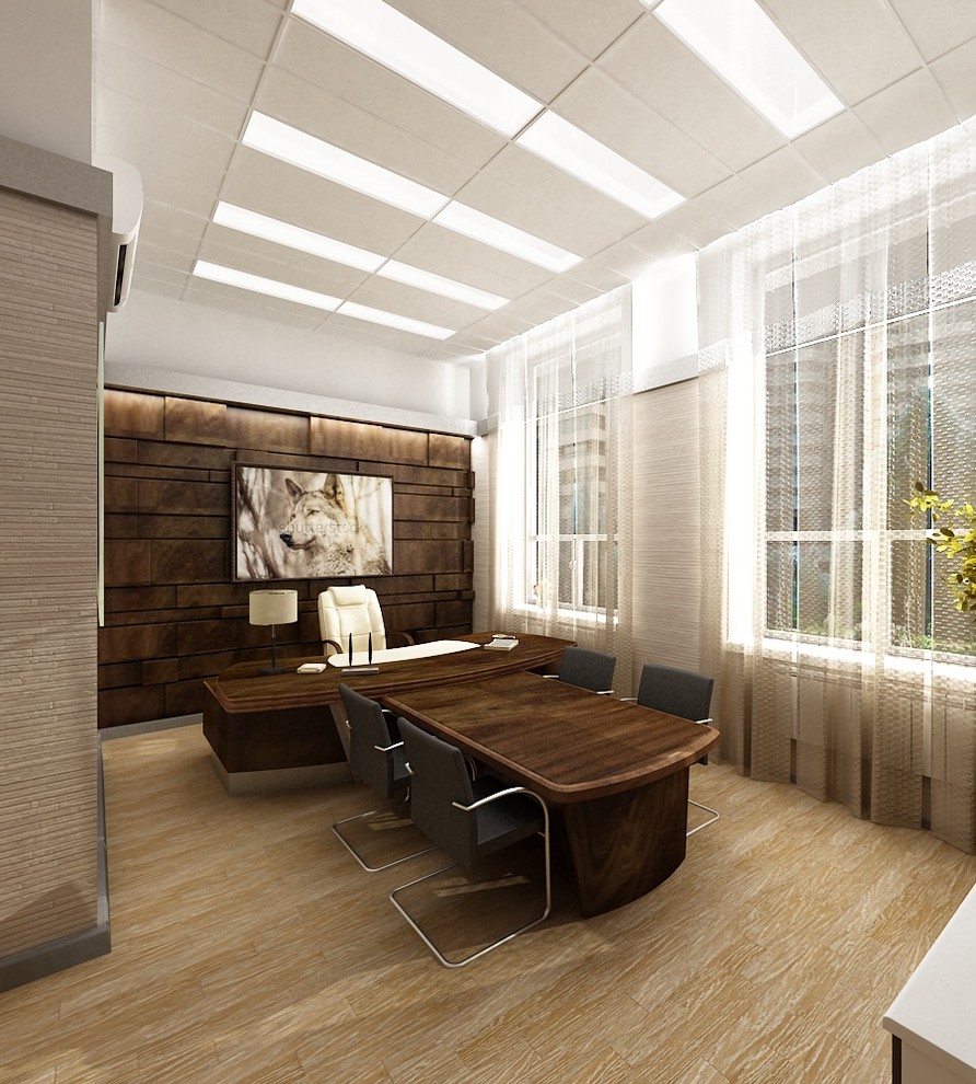 Дизайн-проект офиса "Техстрой" 2018 год. Кабинет руководителя.