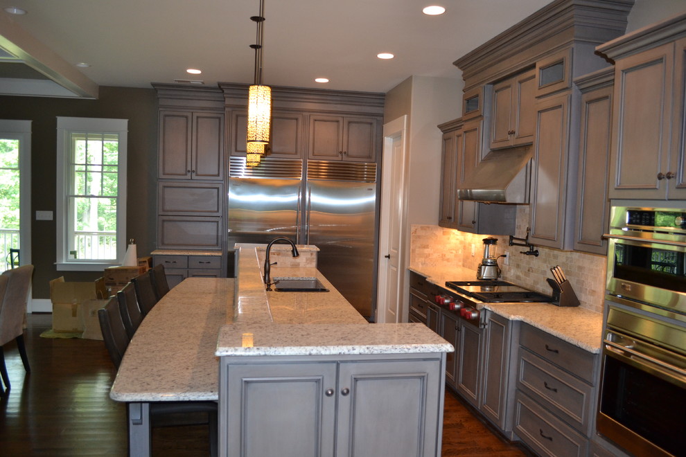 Gray Stained Cabinets, With Black Glaze - Richmond - by ...