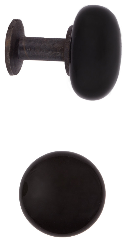 Black Ceramic Knobs, 1in And Drawer Knobs by