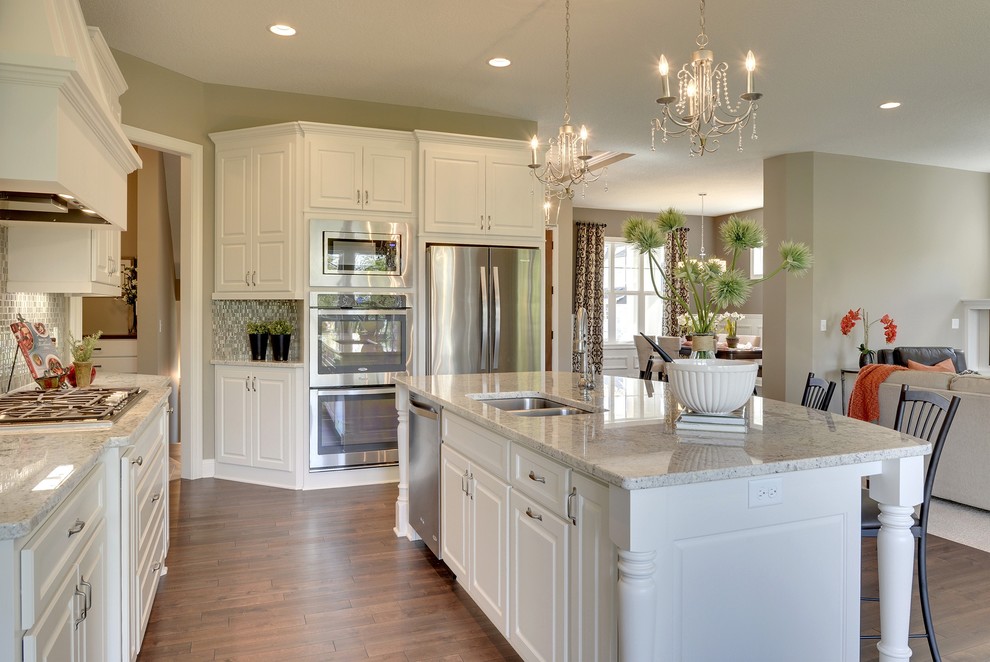 Example of a transitional kitchen design in Minneapolis