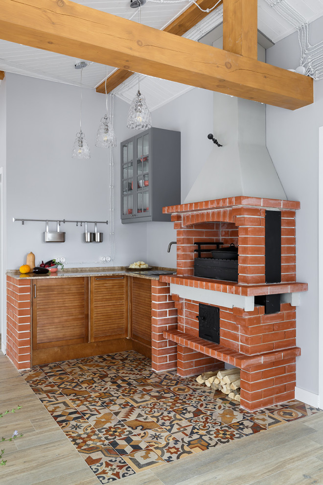 Летняя кухня с барбекю