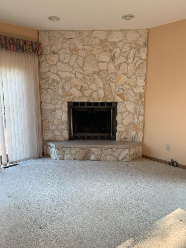 80s stone fireplace reno ideas please!