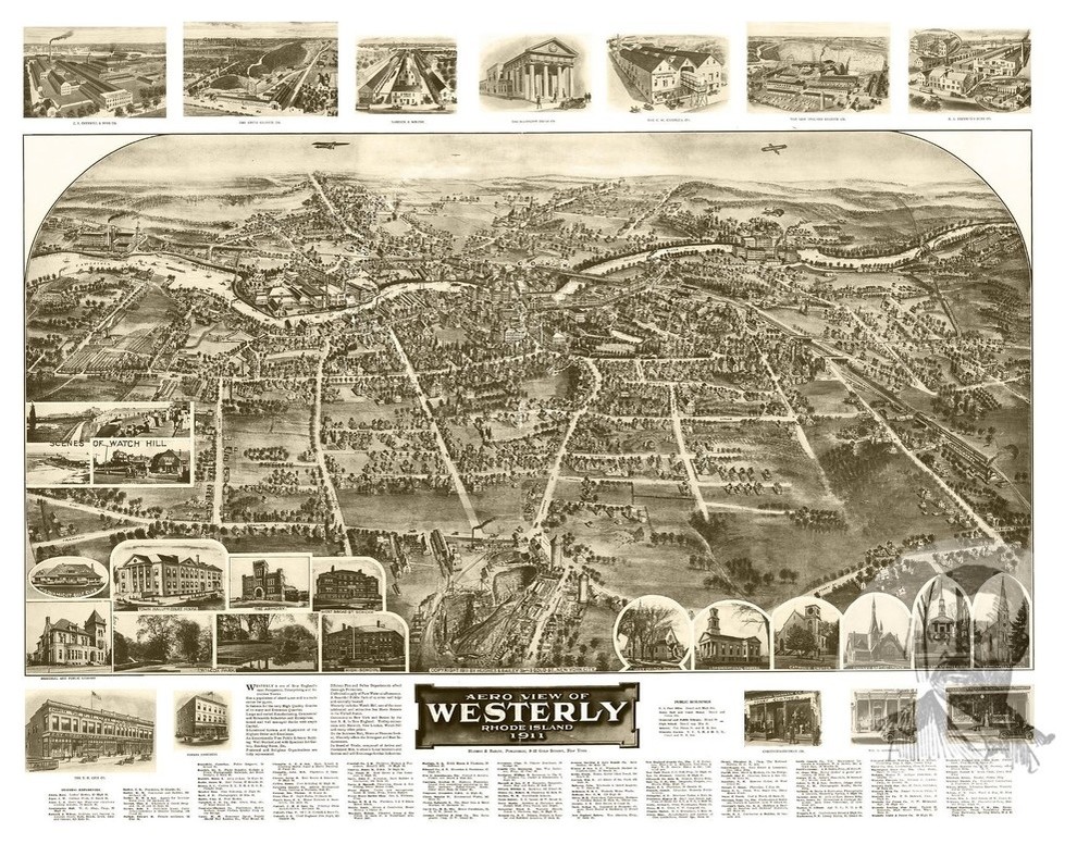 Old Map of Livermore Falls Maine 1889, Vintage Map Art Print, 18"x24