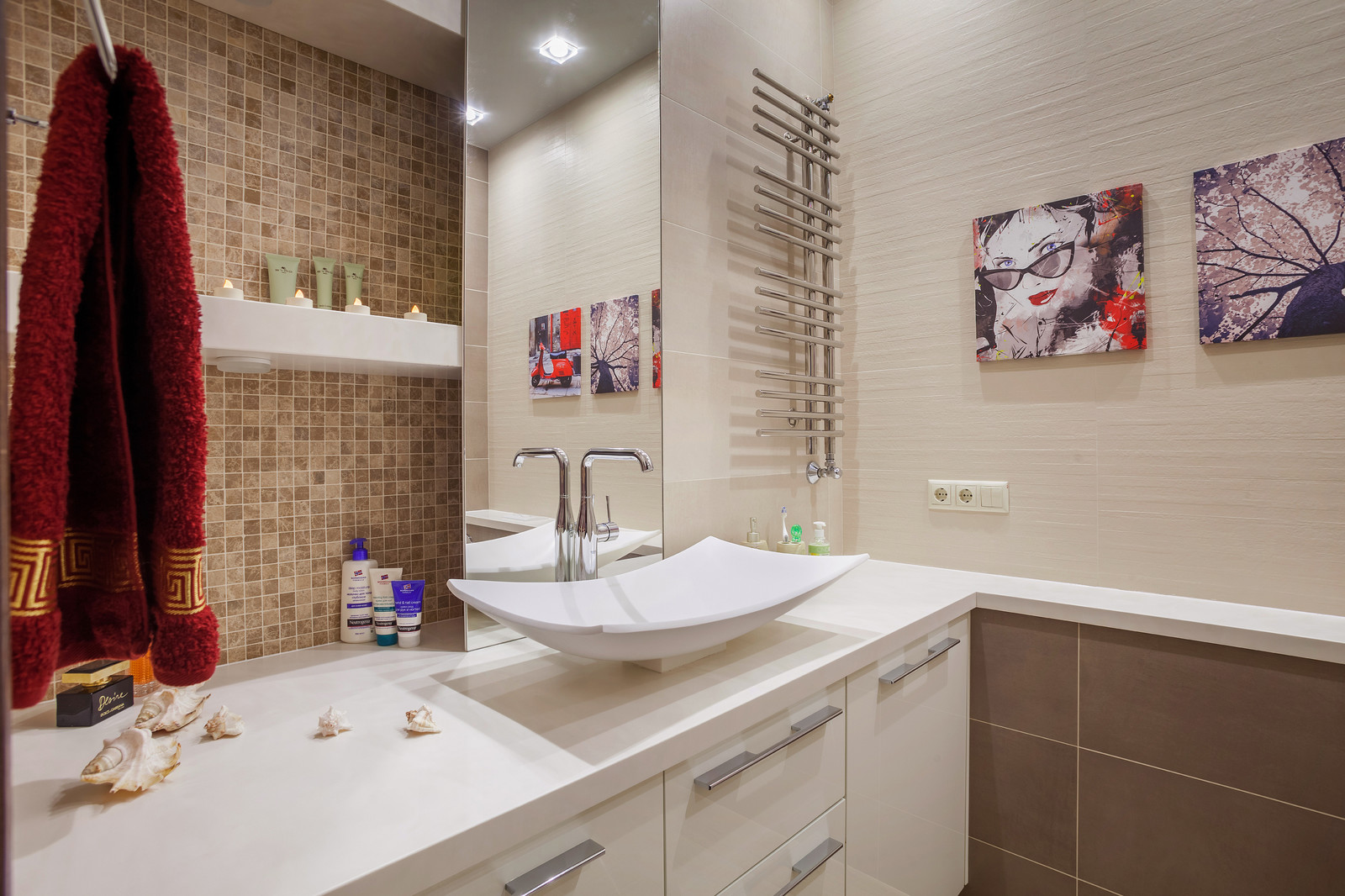 Дизайн квартиры с использованием искусственного камня