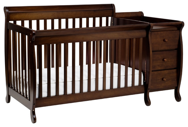 DaVinci Kalani Crib and Changing Table Combo with Toddler Rail in Espresso