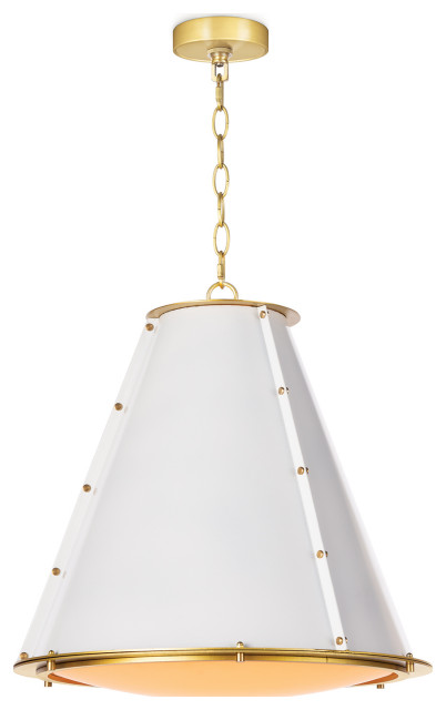 French Maid Chandelier Small, White