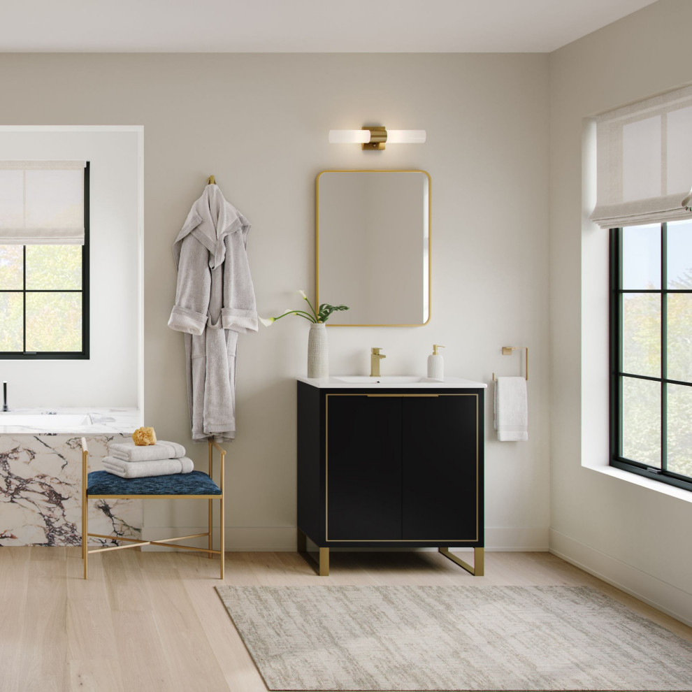 Bradford Bath Vanity, 30" Contemporary Bathroom Vanities And Sink