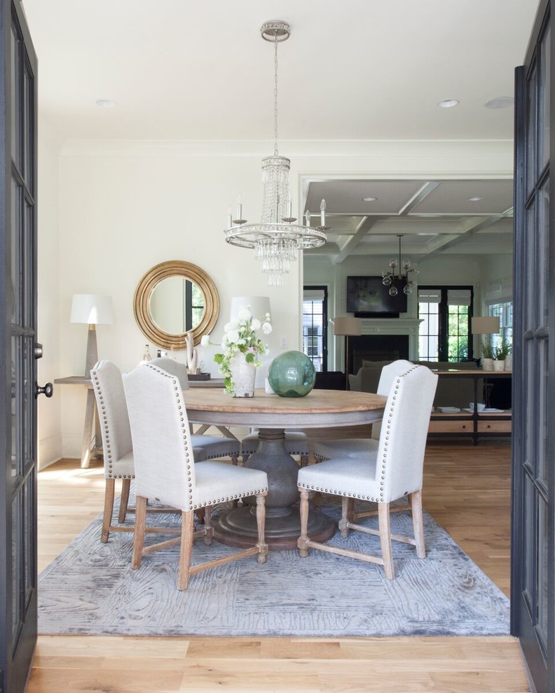 Photo of a transitional dining room in Charlotte.