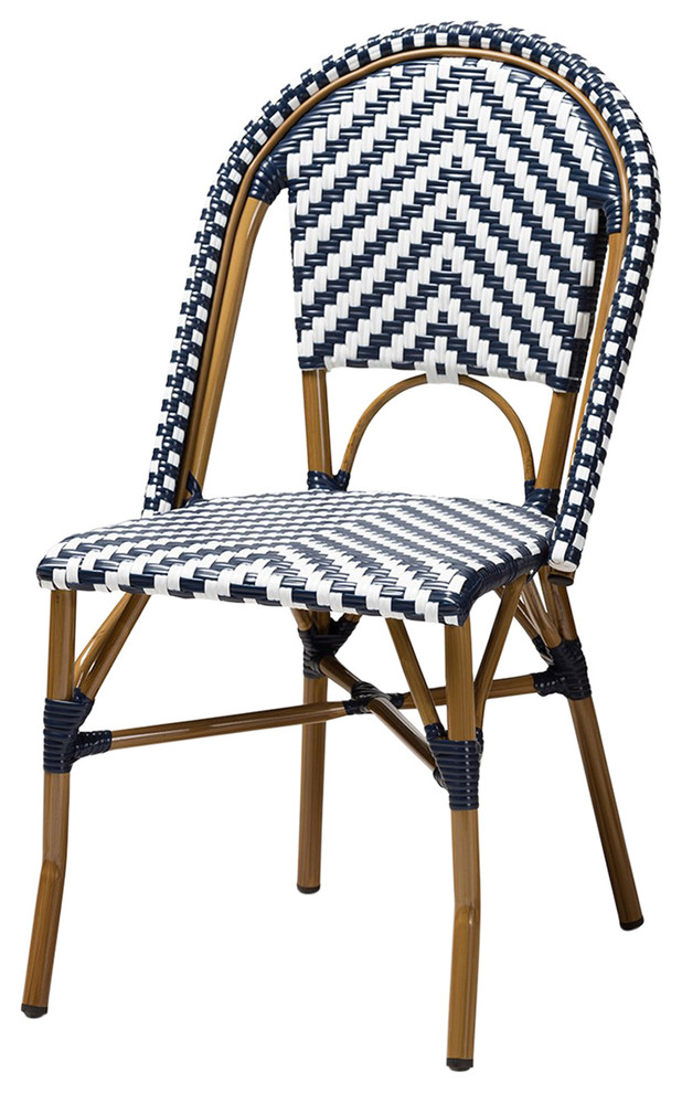 Connor Classic Indoor/Outdoor Gray/White Bamboo Bistro Dining Chairs