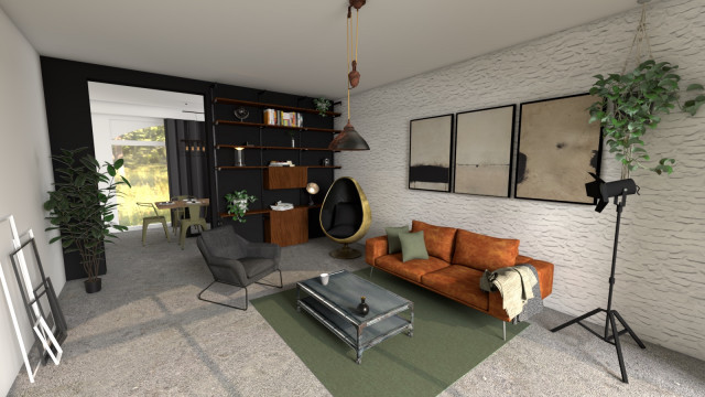 1 pi&egrave;ce, 3 styles modern-vardagsrum
