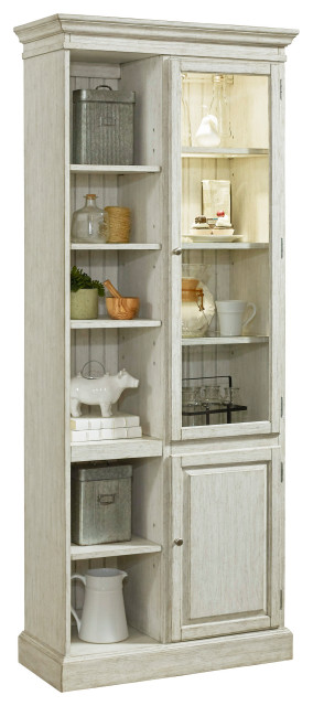 Display Curio Cabinet, Light Gray