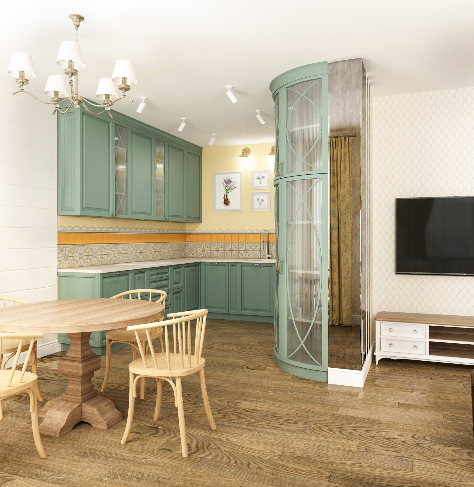 Проект интерьера 4-комнатной квартиры 115 кв.м в ЖК «Черняховского 19»