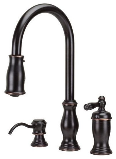 Pfister GT526-TM Hanover 2 Function Pullout Spray High Arc - Tuscan Bronze
