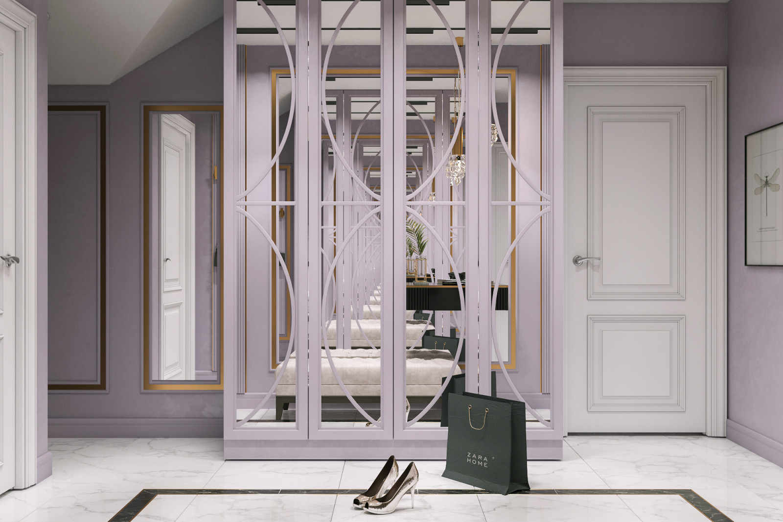 Дизайн-проект Мансарда, Неоклассика