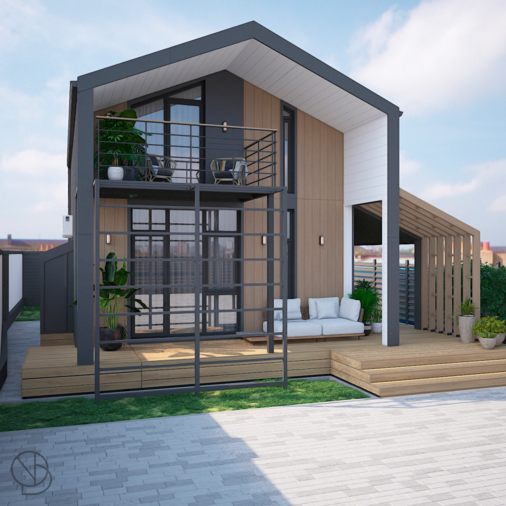 Банхаус, вид на террасу и балкон