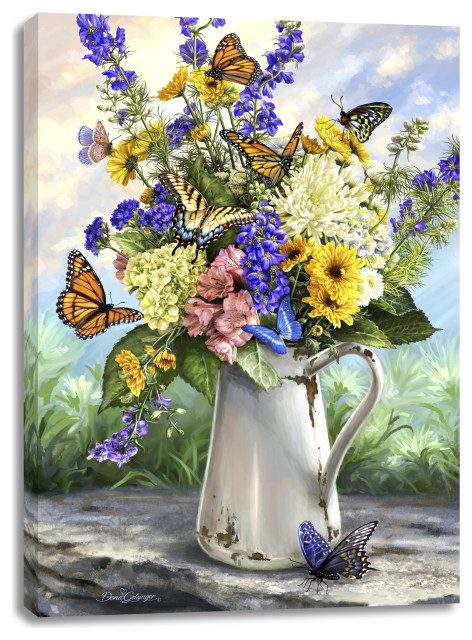 "Butterfly Blossoms" Canvas Wall Art Small