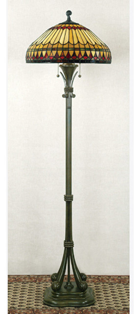 Quoizel Lighting Tf9320bb West End 2 Light Tiffany Floor Lamp Brushed Bullion Victorian Lamps By Buildcom - Quoizel Gotham Floor Lamp Quoizel Lighting Tf9320bb West End 2 Light Tiffany Floor Lamp Brushed Bullion Victorian Lamps By Buildcom - Quoizel Gotham Floor Lamp