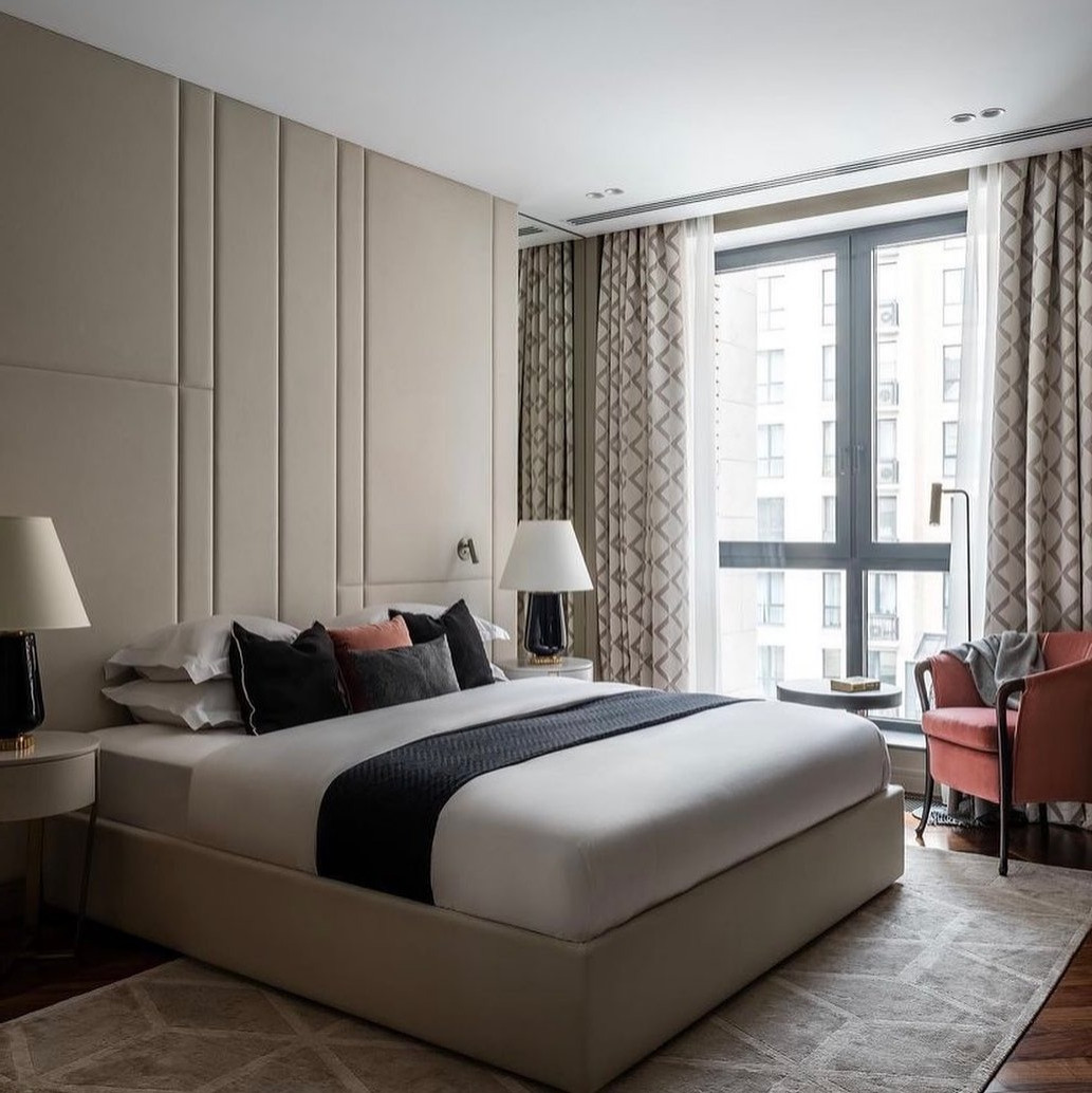 Мягкие стеновые панели в спальне