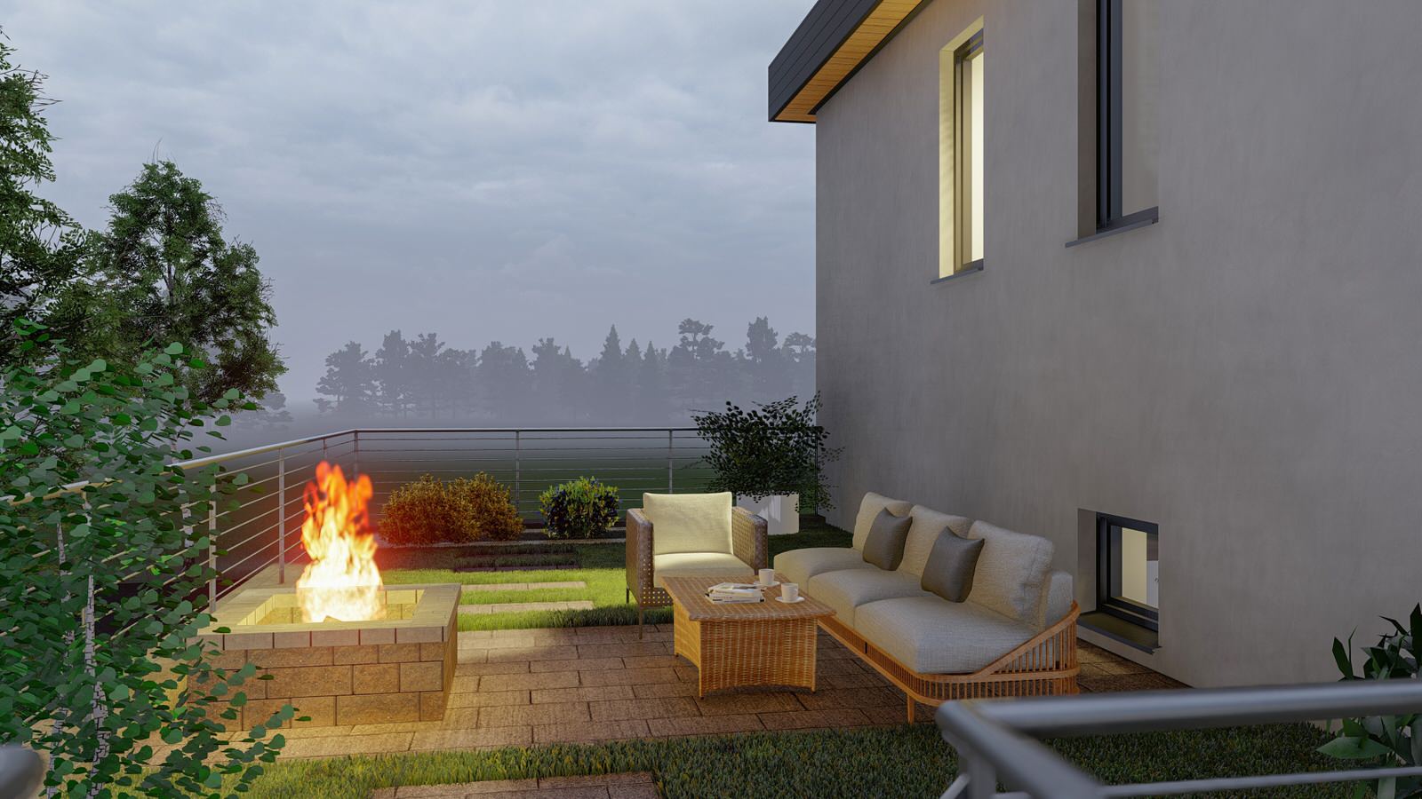 Современный загородный дом