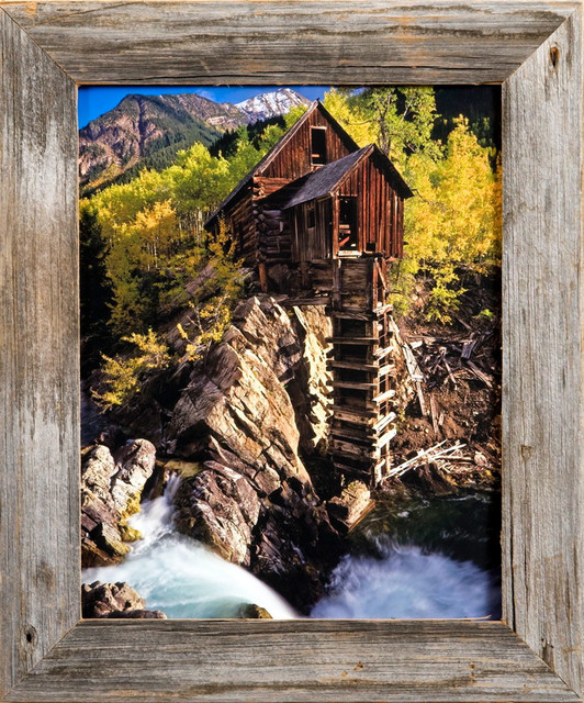 Barn Wood Picture Frame, Homestead 1.5" Rustic Reclaimed Wood Frame, 11x14