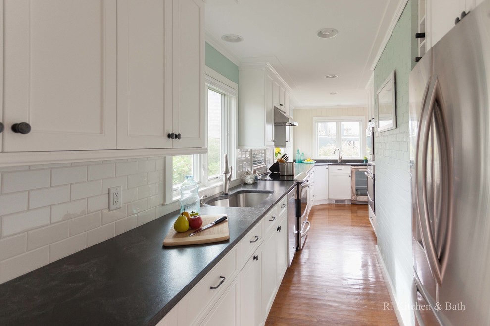 This is an example of a coastal kitchen in Providence.