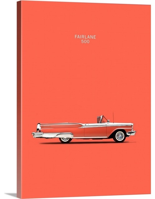 1955 Ford Thunderbird Vintage Car Poster Canvas Print Art Home Decor Wall Art