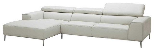 Lecoultre Leather Sectional Sofa In, Light Grey Leather Sectional With Chaise