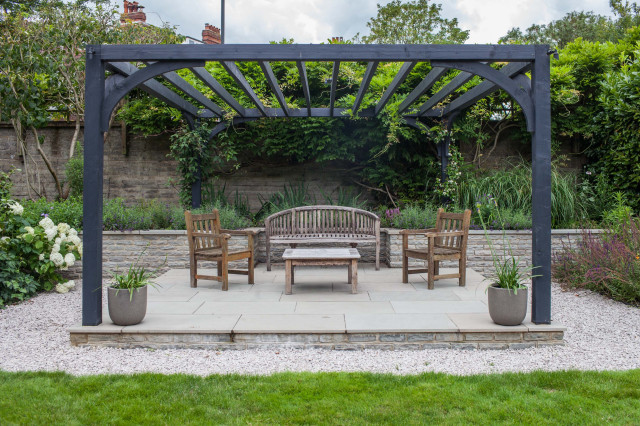 Suburban Calm traditional-courtyard