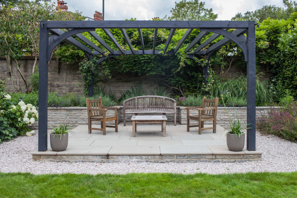 This is an example of a classic back patio in London.