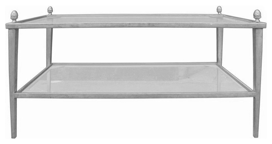 Sagebrook Home 39.25" Tapered Leg Cocktail Table, Gold Transitional