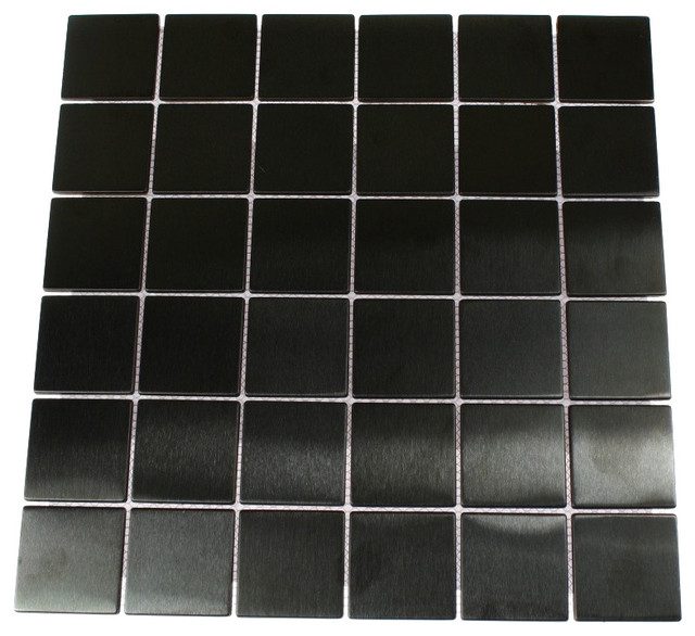 Metal Black Stainless Steel 2x2 Square Tiles