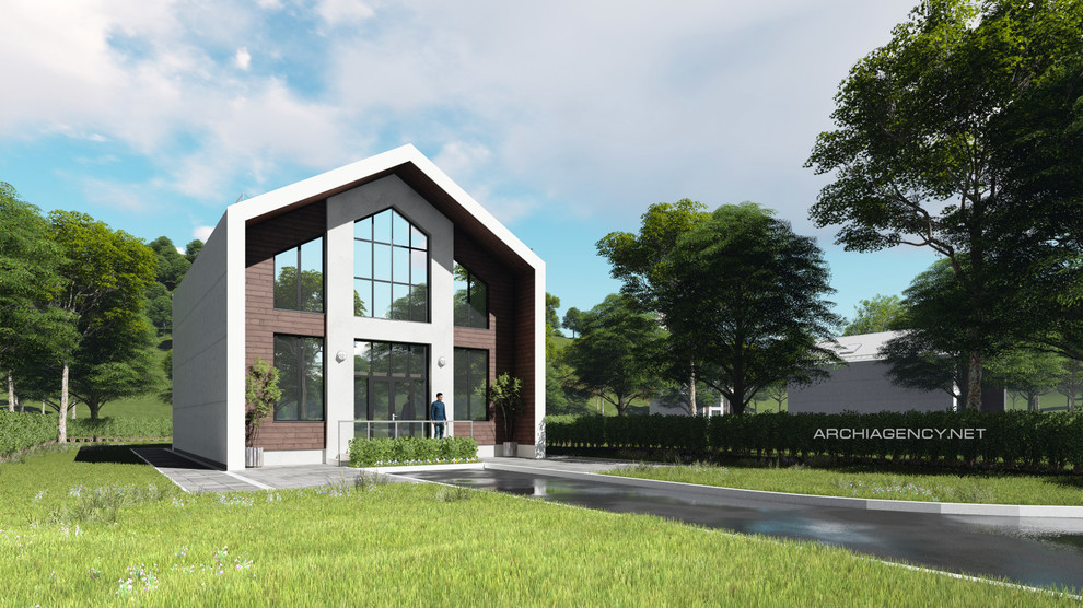 Современный загородный коттедж