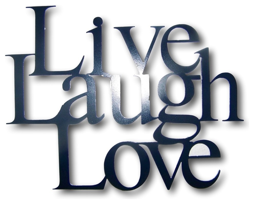 Metal Live Laugh Love Wall Hanging Decor 4 Sizes Available