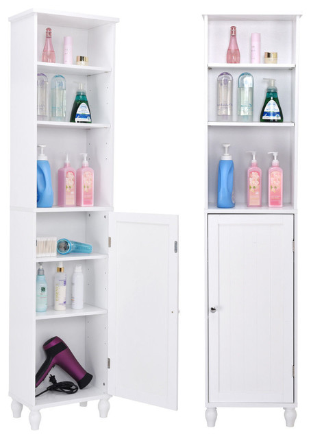 Costway Bathroom Storage Cabinet Tower Bath Cabinet Storage