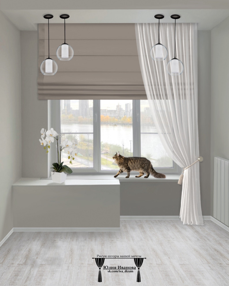 Эскизы штор в Procreate.