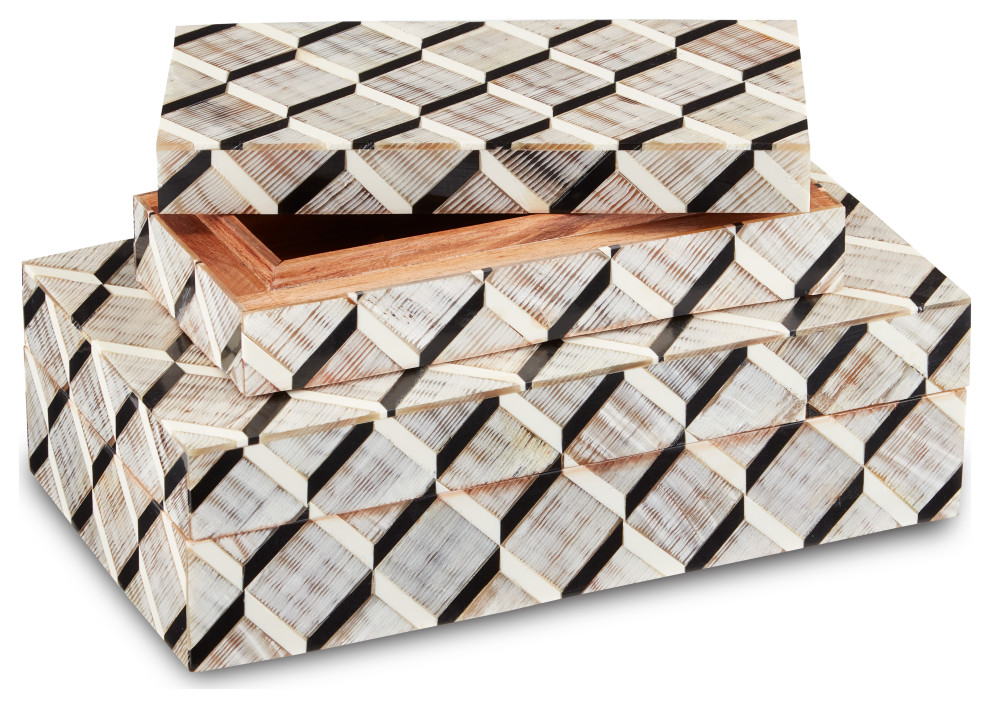 Derian Box, Set of 2 - Contemporary - Decorative Boxes - by Sideboards ...