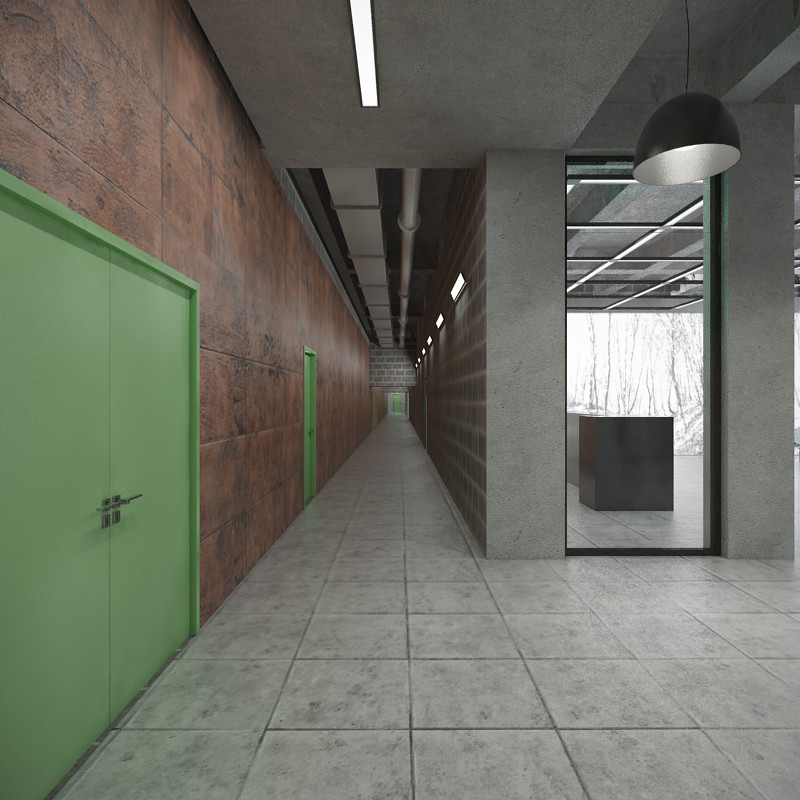 Бизнес-центр на "Трехгорке". Вестибюль. Ресепция.