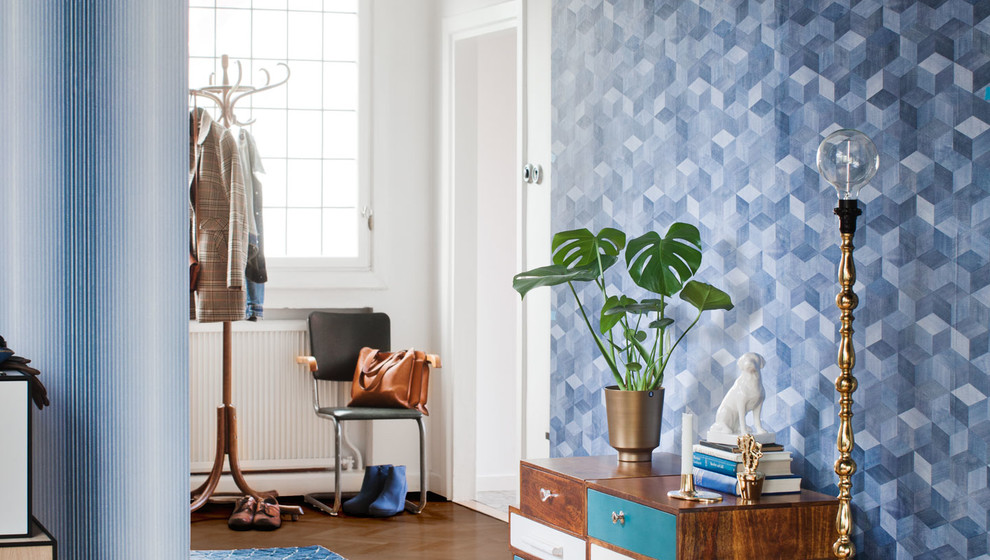 шведские обои в интерьере