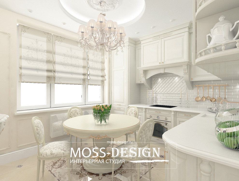 Дизайн двухкомнатной квартиры в современной классике