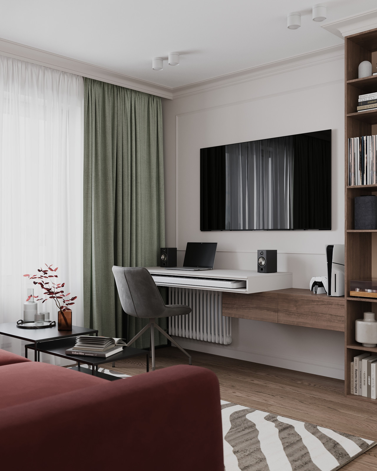 Современная классика в двухкомнатной квартире