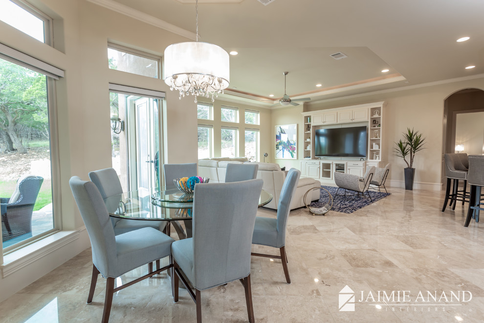 Inspiration for a transitional home design remodel in Austin